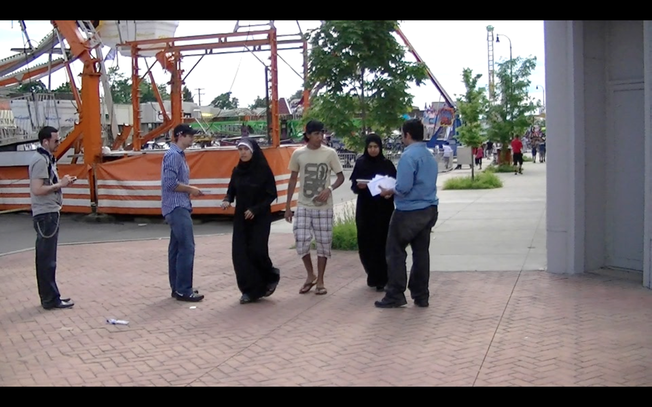 Christians handing out Gospel of John